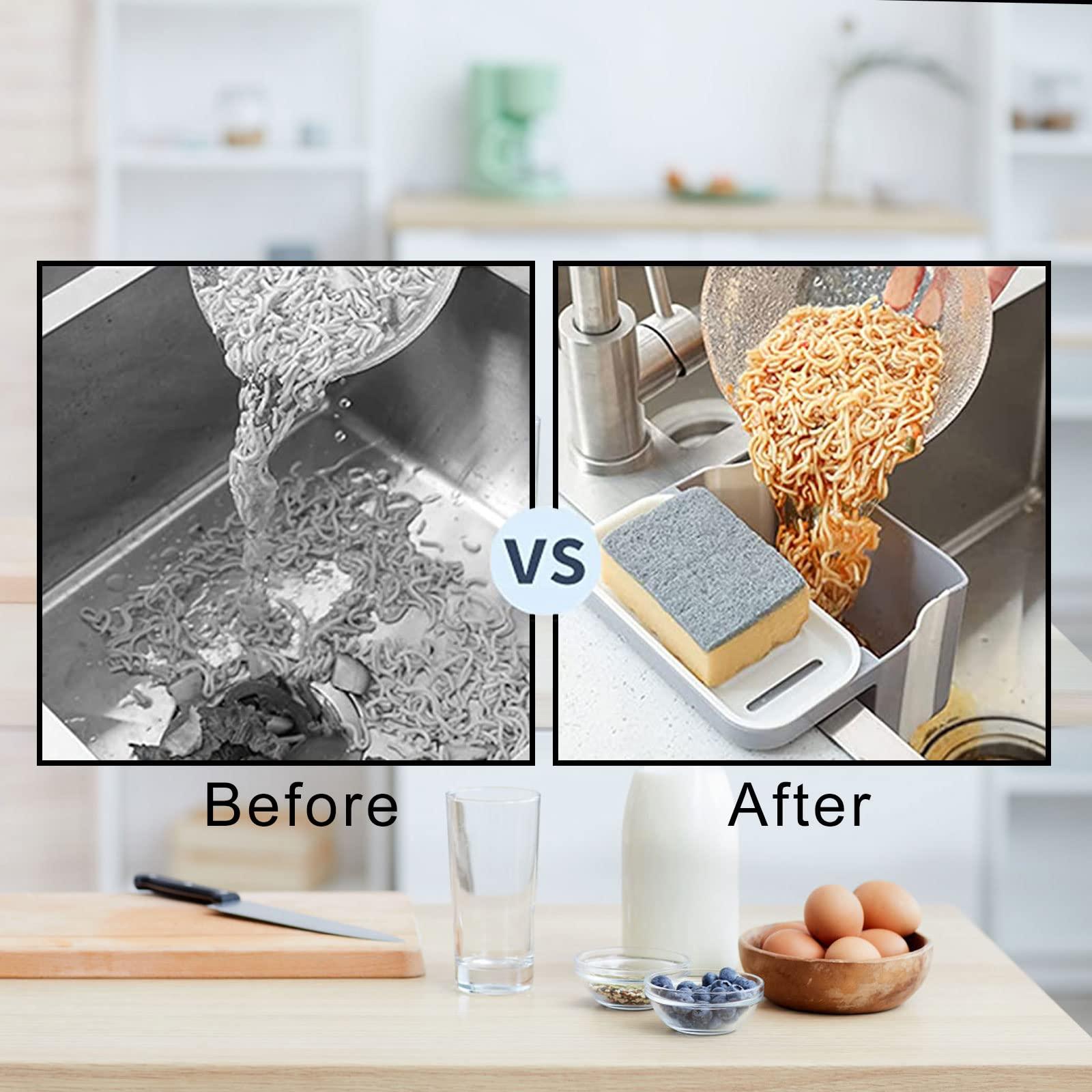 S-Suction, thoát nước rửa đa chức năng, có thể gập lại, bồn rửa, có thể thu vào, giá đỡ bồn rửa treo, kệ thoát nước có thể gập lại