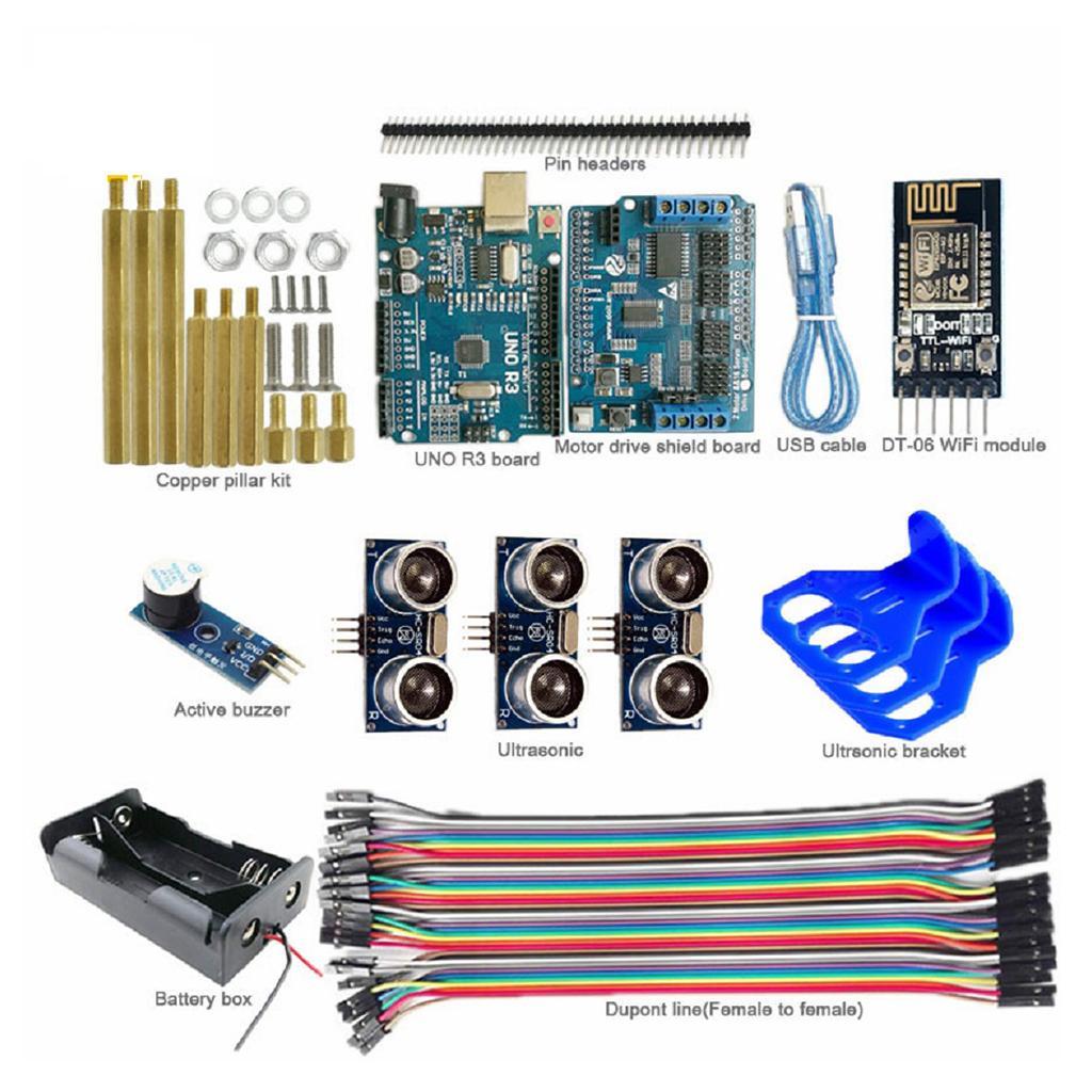 R3 Project Super Starter Kit R3 Board, WIFI module, Motor Driver Sheild, Ultrasonic Sensor for