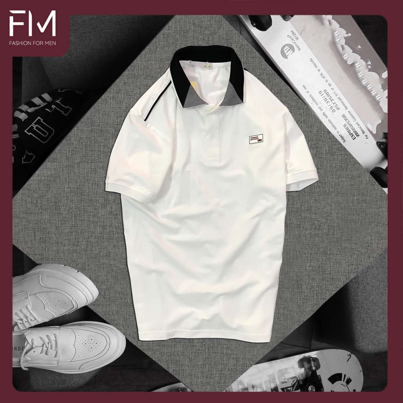 Áo Polo nam cổ bẻ ngắn tay, chất liệu vải cá sấu cotton cao cấp, trẻ trung, năng động – FORMEN SHOP – FMPS109