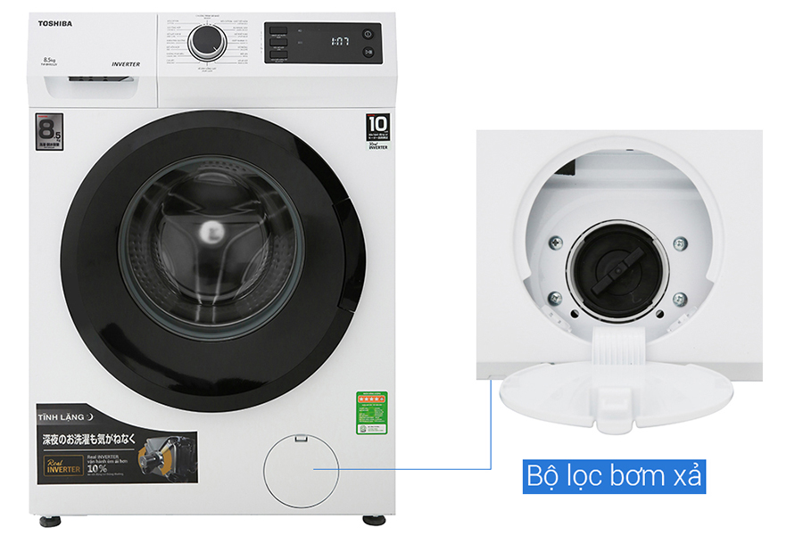 Máy Giặt Cửa Trước Inverter Toshiba TW-BH95S2V-WK (8.5kg) - Hàng Chính Hãng