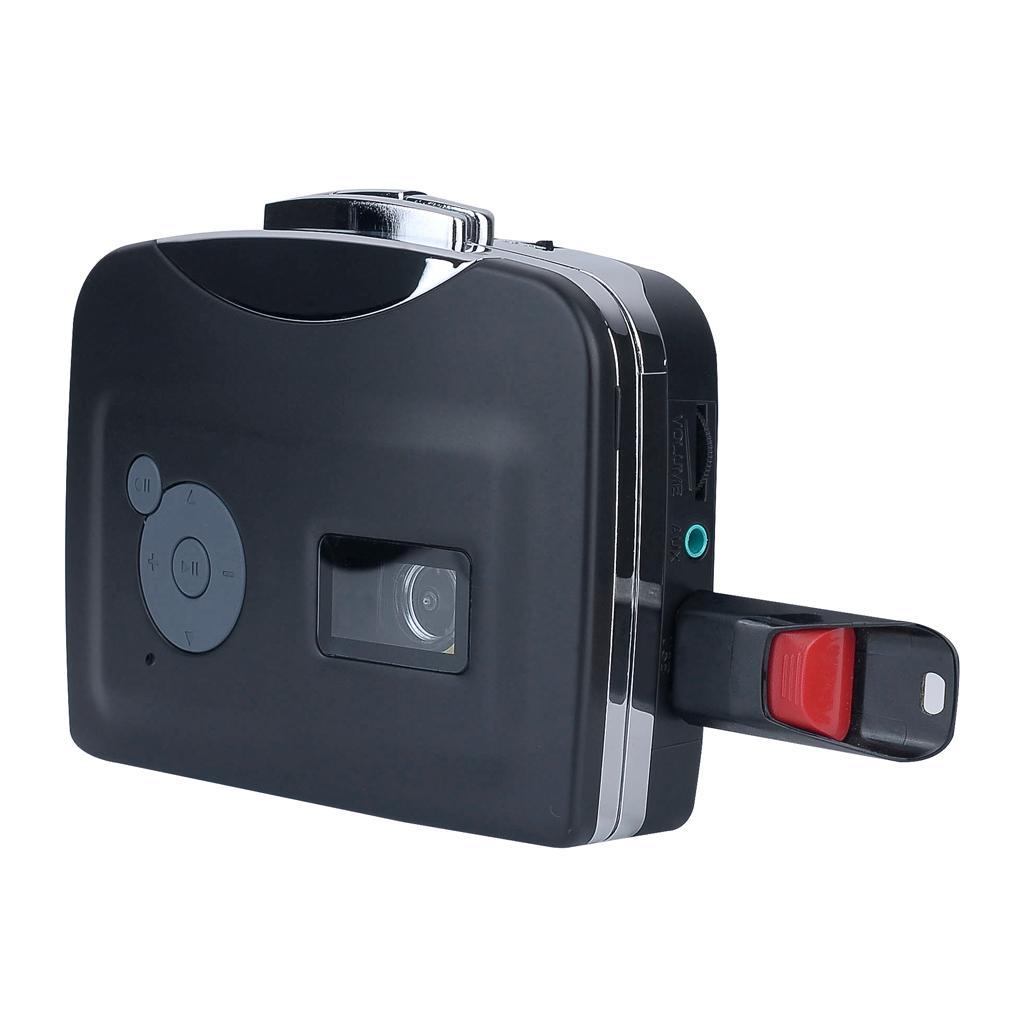 Tape USB Cassette-to-MP3 Player Converter With USB Cable, Earphones