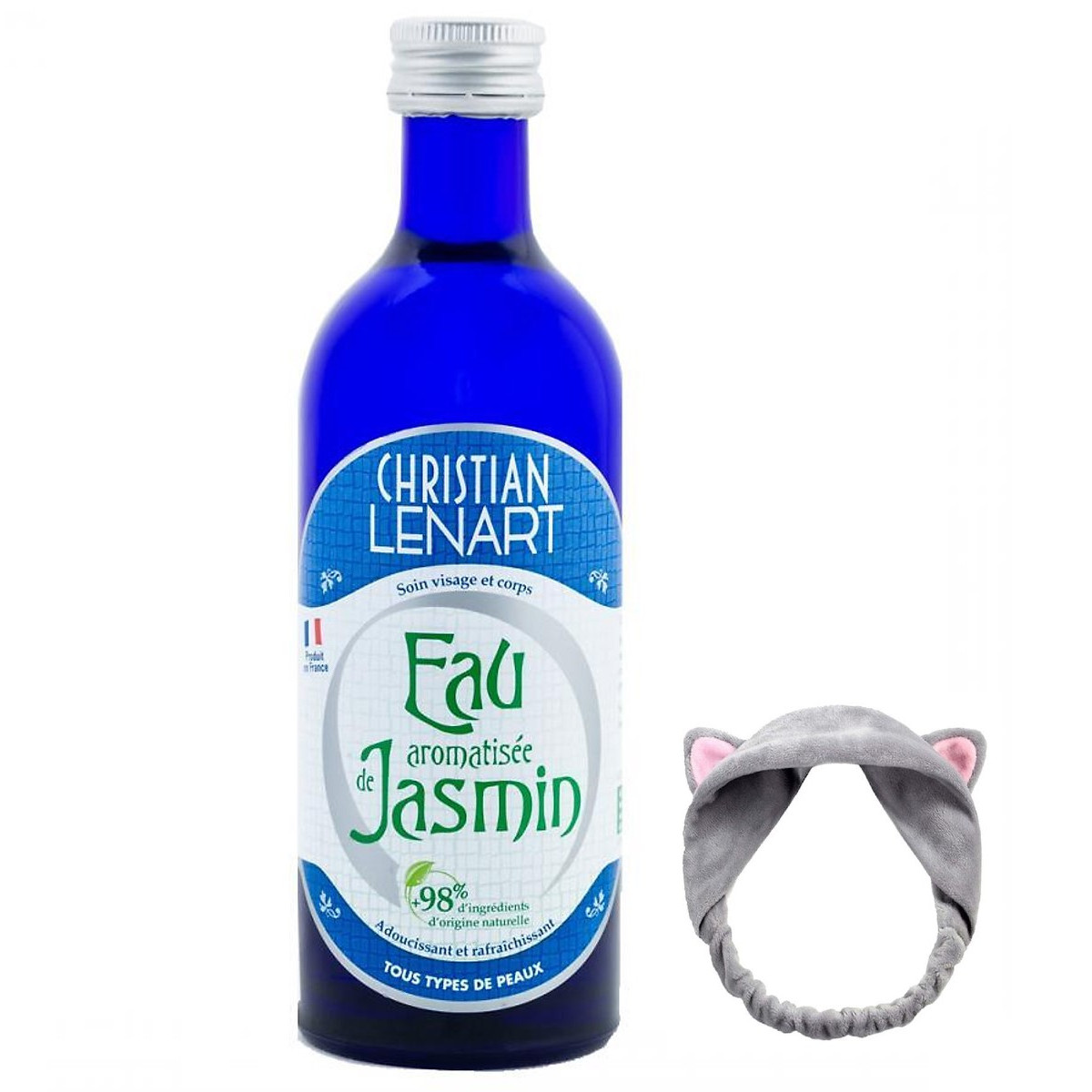 Nước Hoa Hồng Chiết Xuất Hoa Nhài Christian Lenart Eau Aromatisée De Jasmin 200ml (Dành cho mọi loại da) + Tặng Kèm  Băng Đô Tai Mèo Xinh Xắn ( Màu Ngẫu Nhiên)