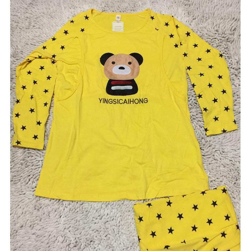 Bộ bầu  dài tay mặc nhà cho con bú