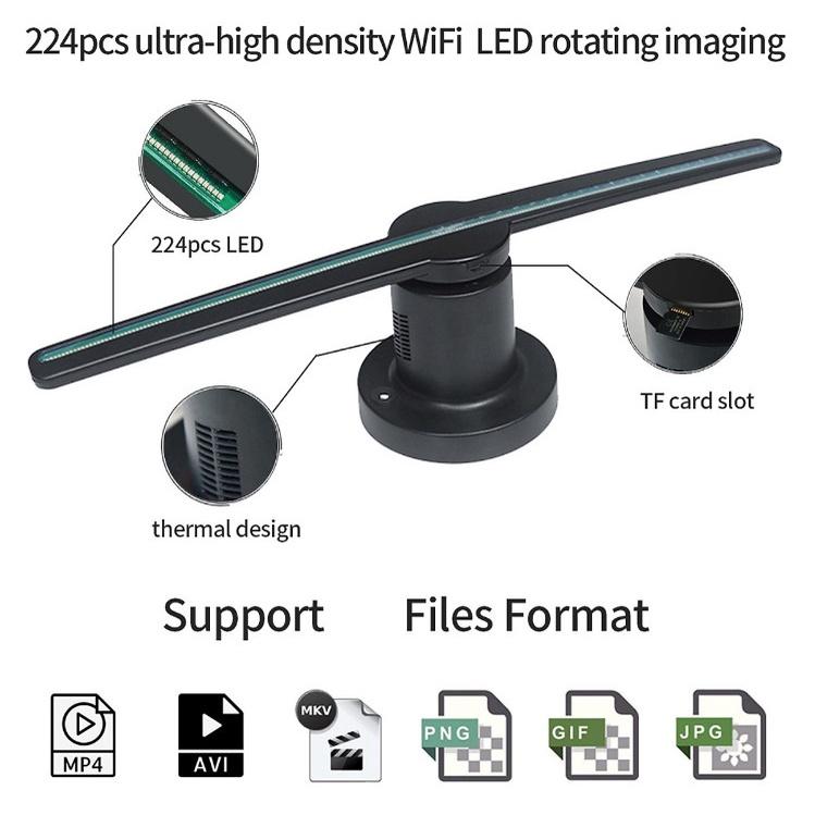 Quạt LED Quảng Cáo 3D Hologram WIFI Thu Hút Khách đẹp mắt