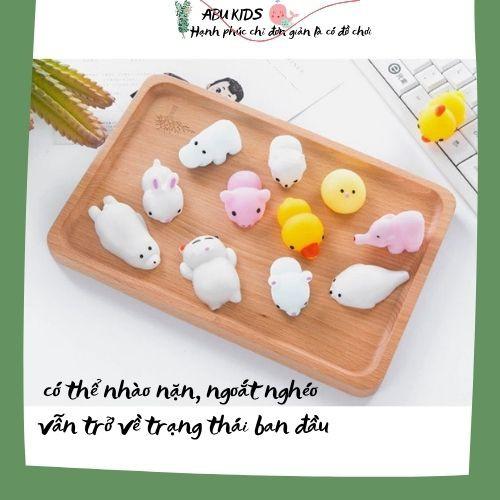 Mochi squishy hình thú 5 con cực dễ thương - Mochi đồ chơi mềm dẻo trang trí và cảm nhận độ dễ thương A378