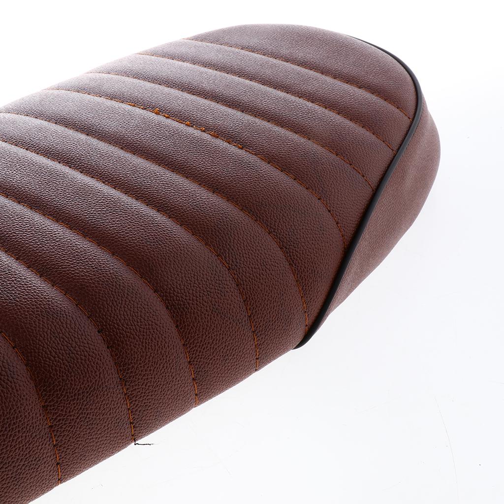Universal Cafe Racer Seat Leatherette Flat Vintage Seat Cushion Saddle for Honda CG125