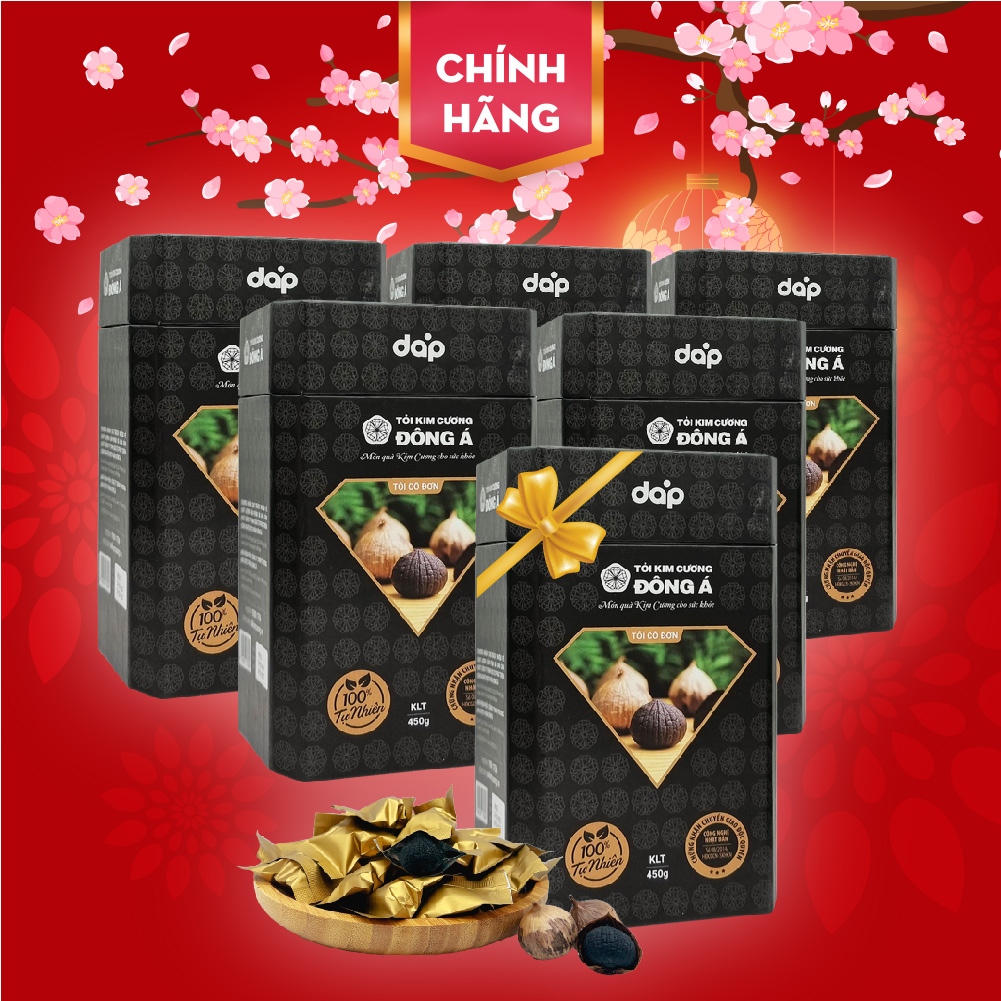 Tỏi đen cô đơn bóc vỏ - Combo 5 hộp 450g tặng 1 hộp cùng loại - Tỏi Kim Cương Đông Á - Hỗ trợ tăng cường đề kháng, ổn định huyết áp, bảo vệ tim mạch