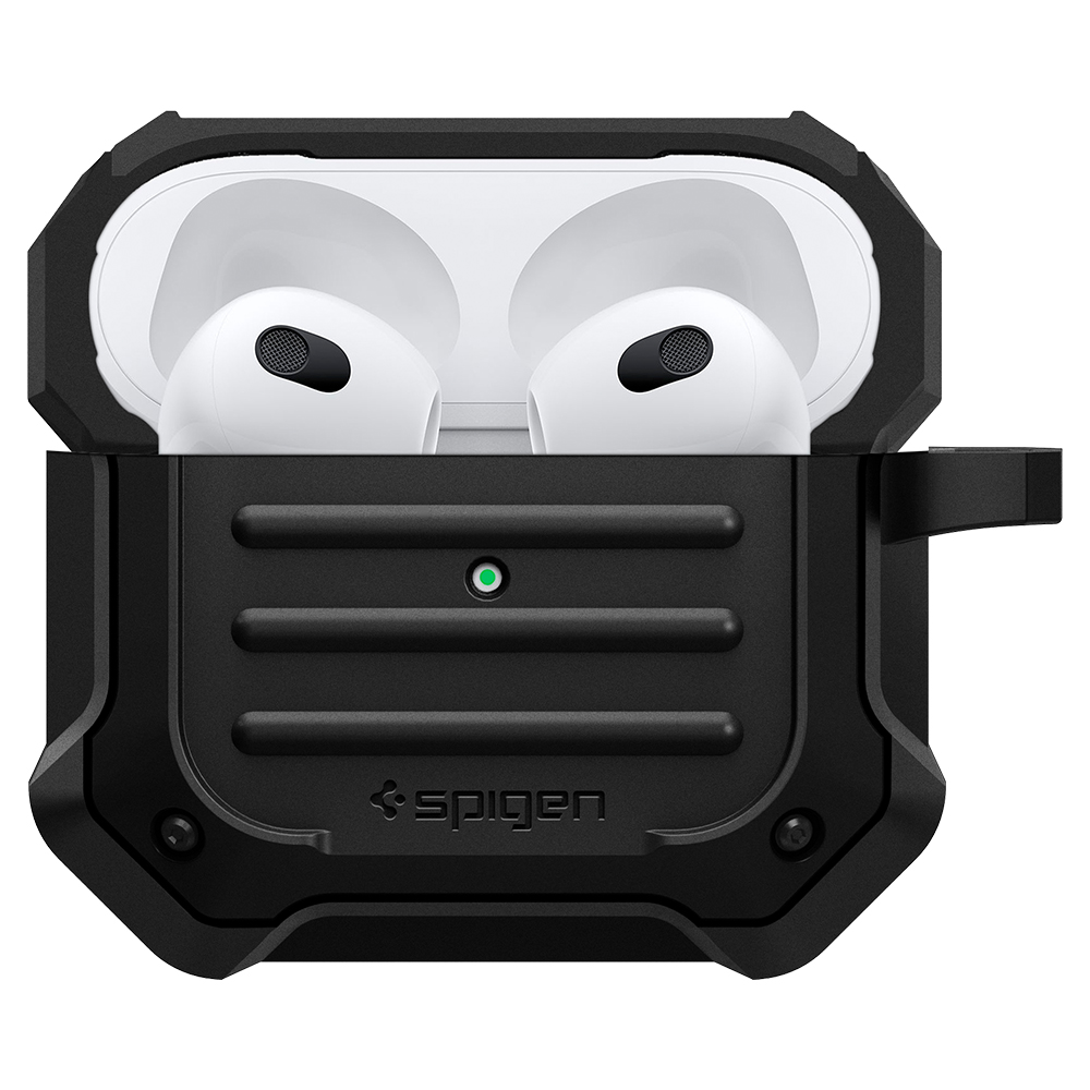 Ốp Spigen Tough Armor cho Airpod 3 - Thiết kế chính xác, chống sốc, móc khoá tiện lợi - Hàng chính hãng