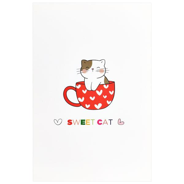 Sổ Teen Không Kẻ Có Chấm 80gsm Sweet Cat - The Sun - Mẫu 1