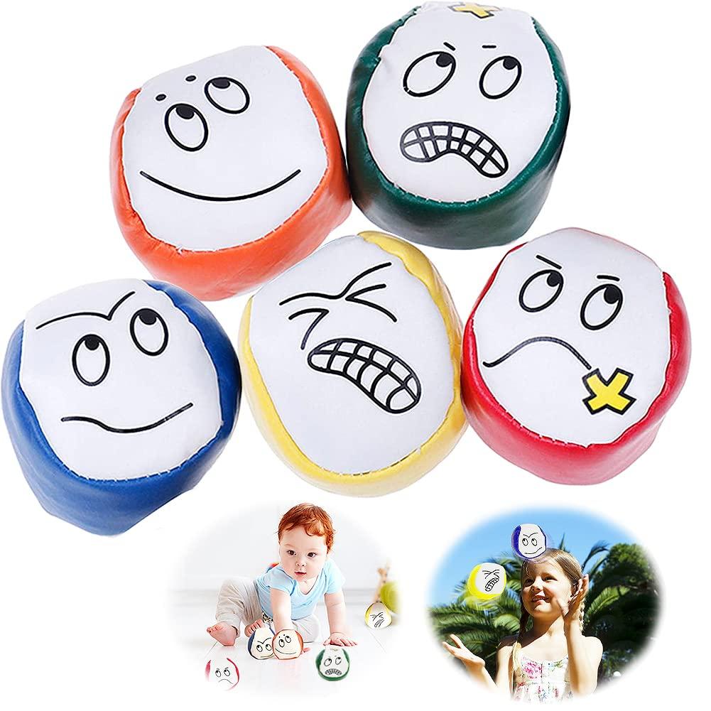 Tập hợp 5 quả bóng tung hứng cho người mới bắt đầu, tung hứng những quả bóng tự nhiên, bóng ném cho các cô gái và bé trai, bóng tung hứng cho nội thất và