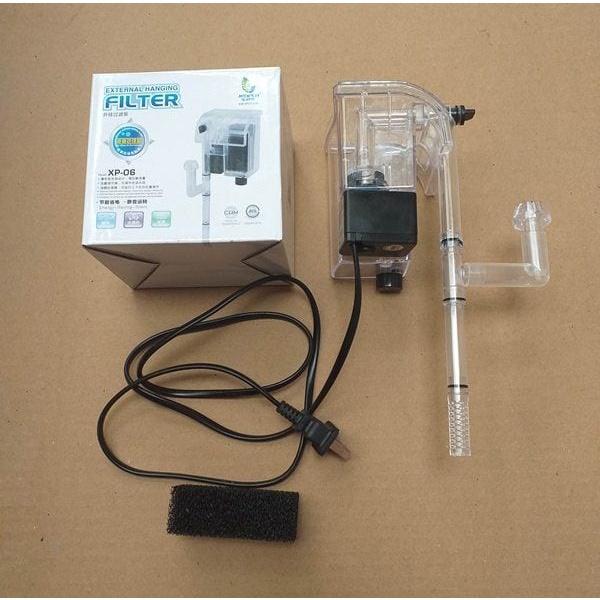 Combo Lọc thác XP06+100g sứ bi đài - Máy lọc thác có lọc váng cho hồ cá cảnh - bể thủy minh- phụ kiện bể cá-shopleo