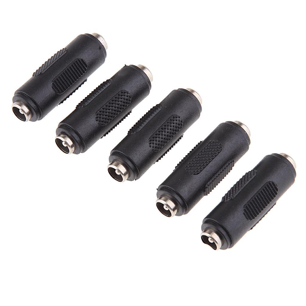 5 Pieces 5.5mm X 2.1mm Female for Female Power Supply DC Adapter