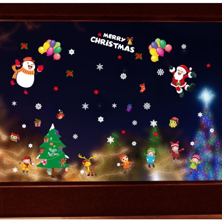 Decal trang trí noel mừng giáng sinh vui nhộn