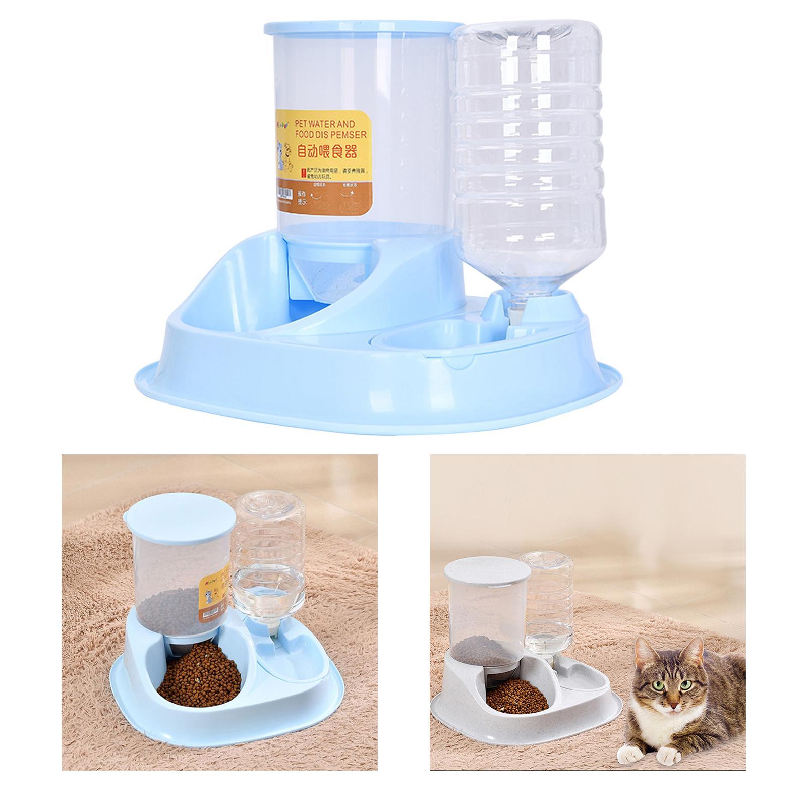Automatic Feeder Small Medium Large Pets Automatic Food Feeder Waterer, Travel Supply Feeder and Water Dispenser for Dogs Cats Pets Animals