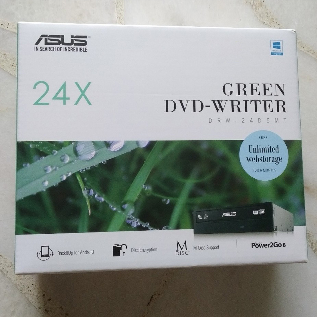 Đầu Ghi Đĩa DVD Chuyên Dụng Asus RW 24D5MT - Chính Hãng