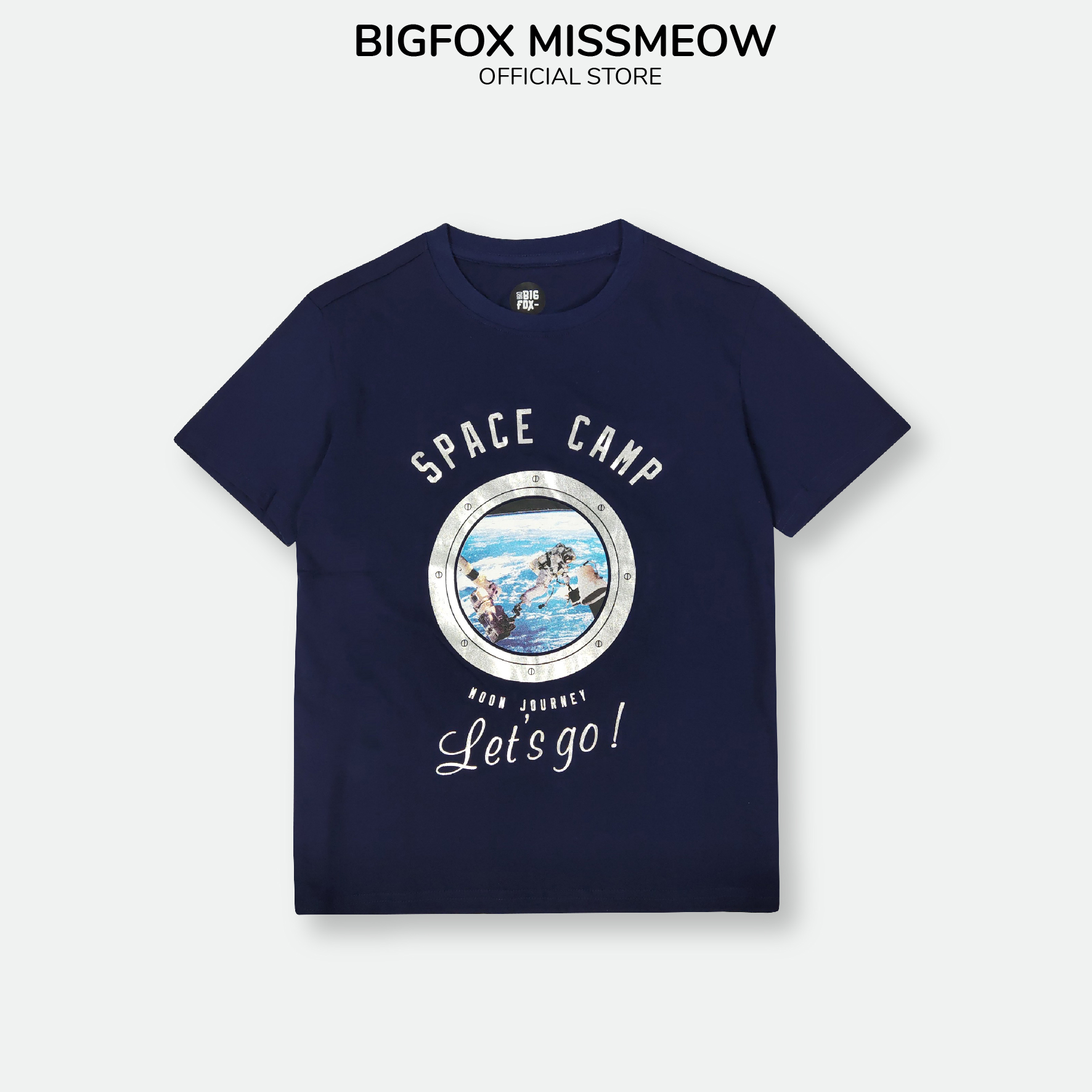 Áo thun bé trai BIGFOX - MISS MEOW size đại, áo cho bé chất cotton phong cách Âu Mỹ  In Space Camp 11 – 49 kg QATE