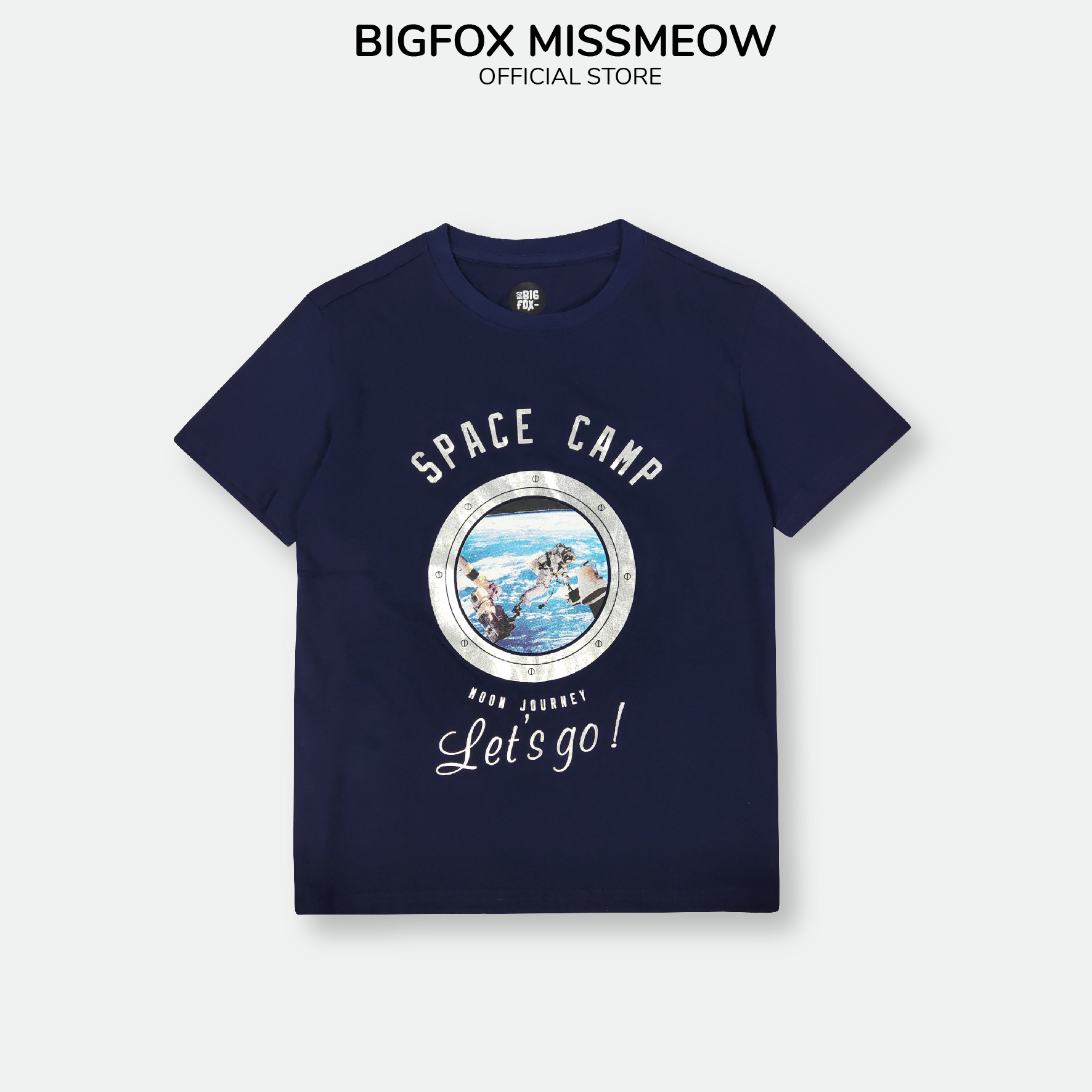 Áo thun bé trai BIGFOX - MISS MEOW size đại, áo cho bé chất cotton phong cách Âu Mỹ In Space Camp 11 – 49 kg QATE