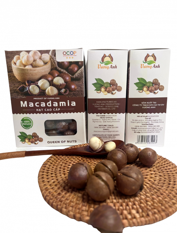 Macca sấy lạnh cao cấp Vương Anh hộp giấy 500g