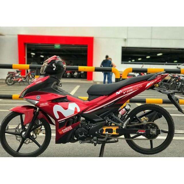 Tem rời mẫu Movistar  Y15ZR đỏ dành cho xe Exciter 150