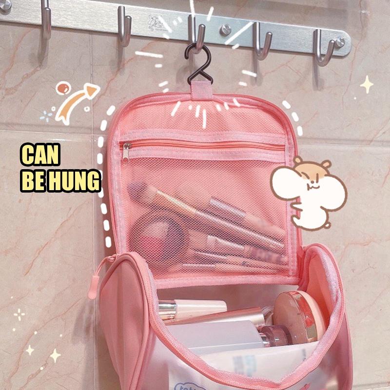 Túi đựng mỹ phẩm trong suốt WASHBAG đồ trang điểm du lịch chống thấm nước