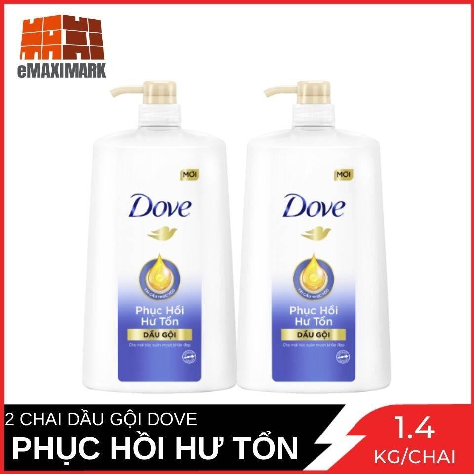 COMBO 2 Chai dầu gội Dove Phục hồi Hư tổn 1400g