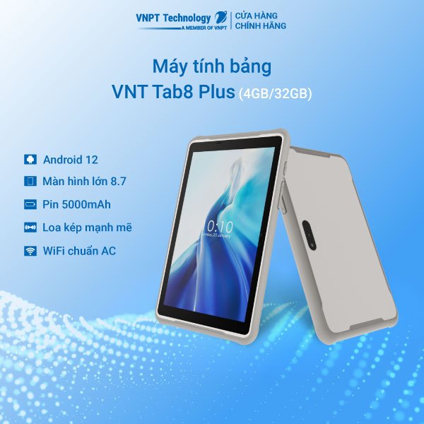 Máy tính bảng VNPT Technology VNT Tab8 Plus 8 Inch Android 11 RAM 4GB - Hàng chính hãng