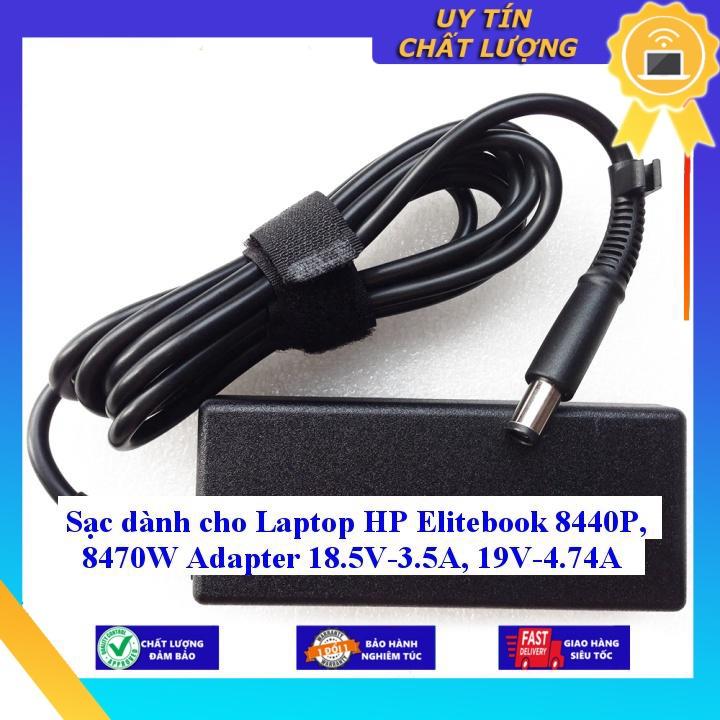 Sạc dùng cho Laptop HP Elitebook 8440P 8470W Adapter 18.5V-3.5A 19V-4.74A - Hàng Nhập Khẩu New Seal