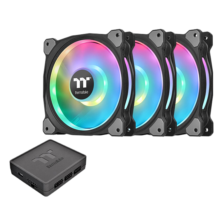 Bộ 3 Quạt Tản Nhiệt Thermaltake Riing Duo 12 RGB (3-Fan Pack) CL-F073-PL12SW-A - Hàng Chính Hãng