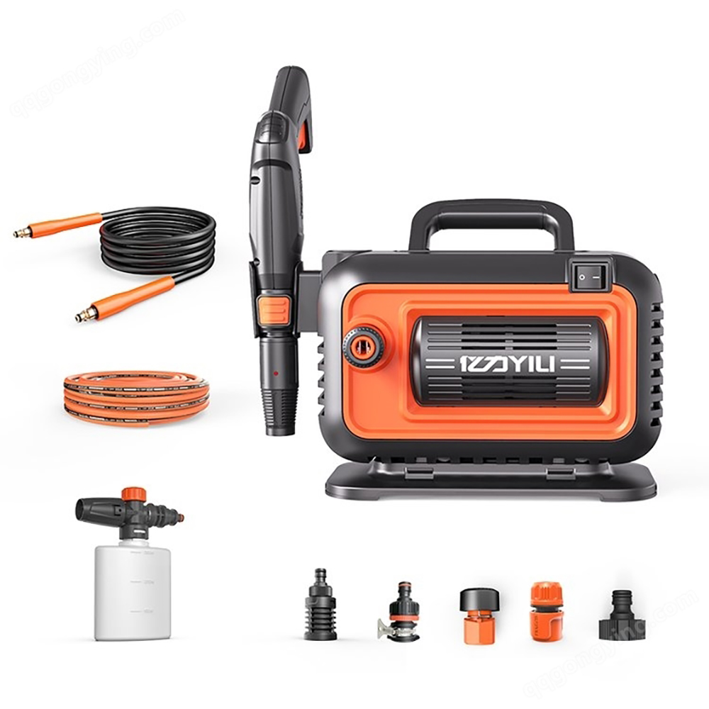 Máy rửa xe áp lực cao Yili YLQ4280G Plus rửa xe cao áp công suất lớn 1800W có đồng hồ đo áp suất, máy rửa xe gia đình, công nghiệp, thiết kế nhỏ gọn - hàng chính hãng