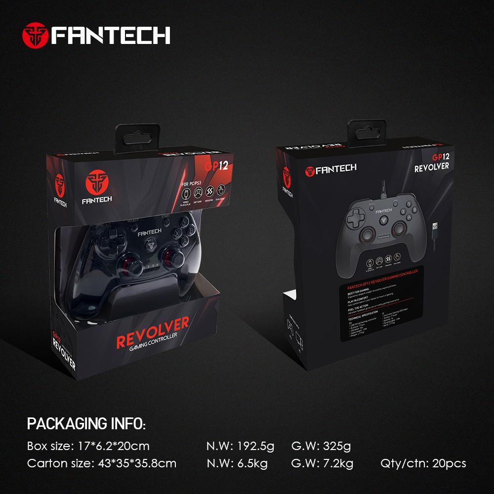 Tay Cầm Chơi Game Có Dây Fantech GP12 REVOLVER Dùng Được Cho PC, Console, Smart TV... 4 Chế Độ Cho Từng Thể Loại Game - Hàng chính hãng