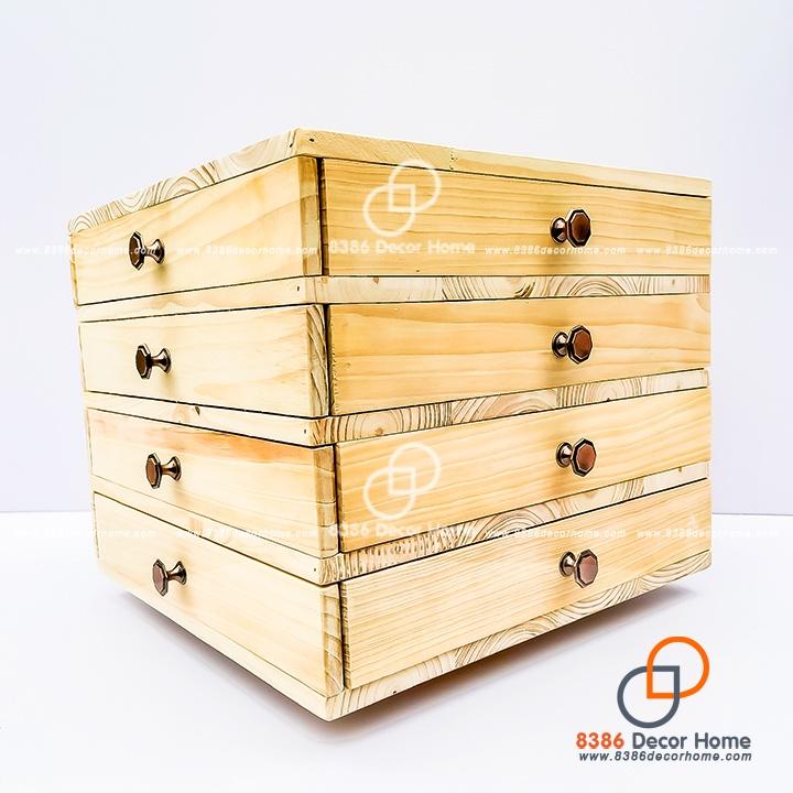 Tủ gỗ Xoay 360 độ xuất khẩu thông minh cao cấp để đồ mỹ phẩm, trang sức, tủ đựng đồ trang điểm, phụ kiện