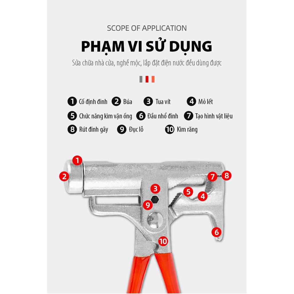 Búa trợ lực đóng đinh đa năng 10in1