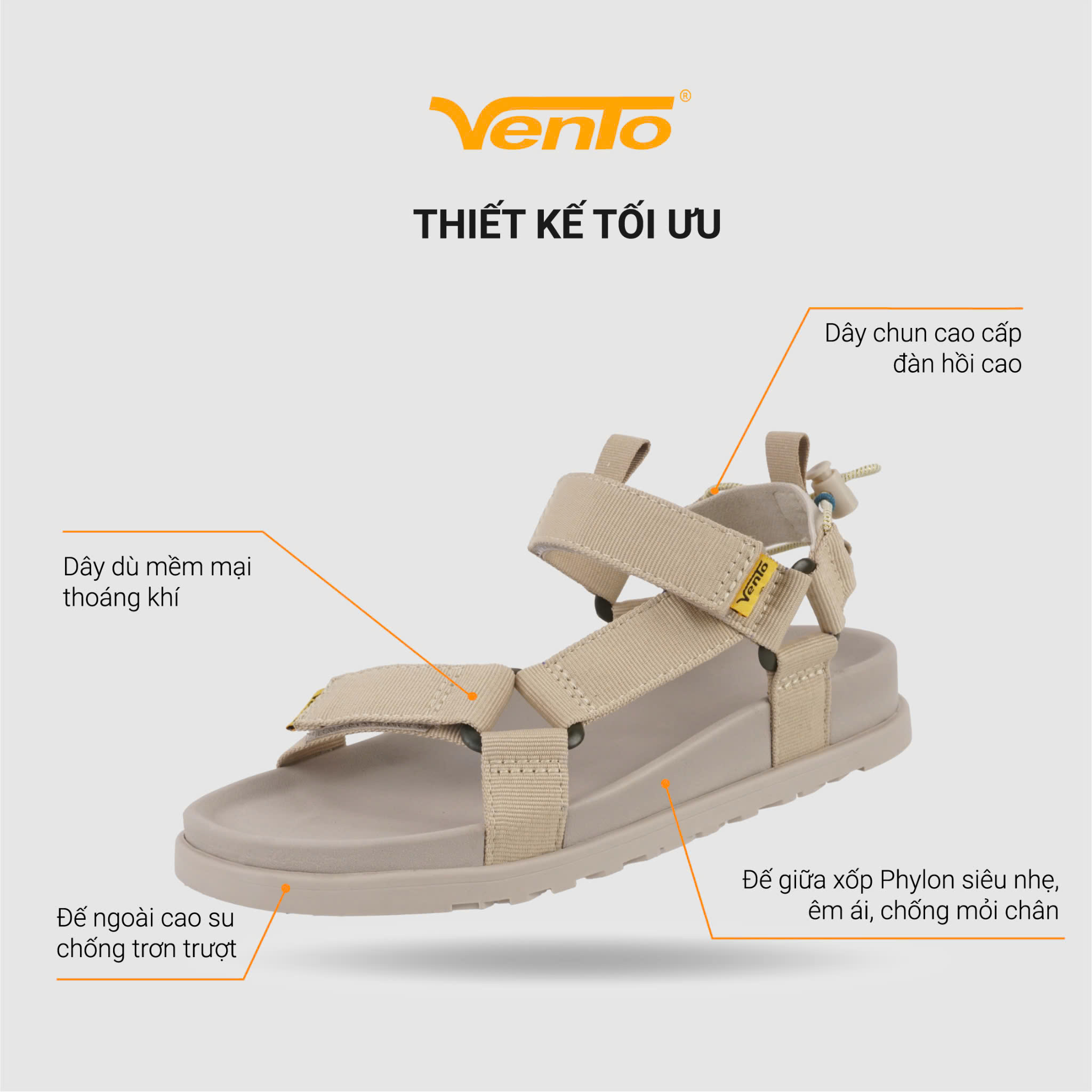 Giày Sandal Nam/Nữ Vento ROVER quai chéo dạo phố đi chơi du lịch SD12012