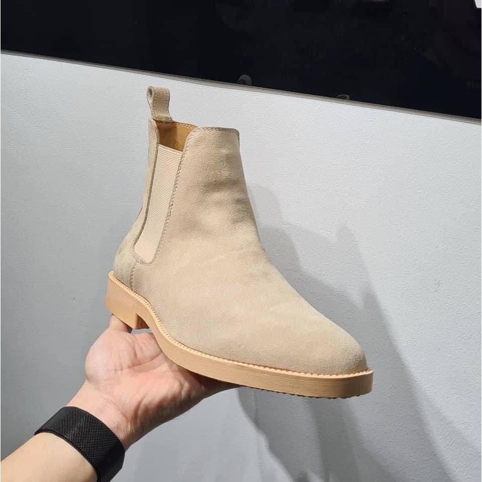 Chelsea Boots Da Lộn Tan