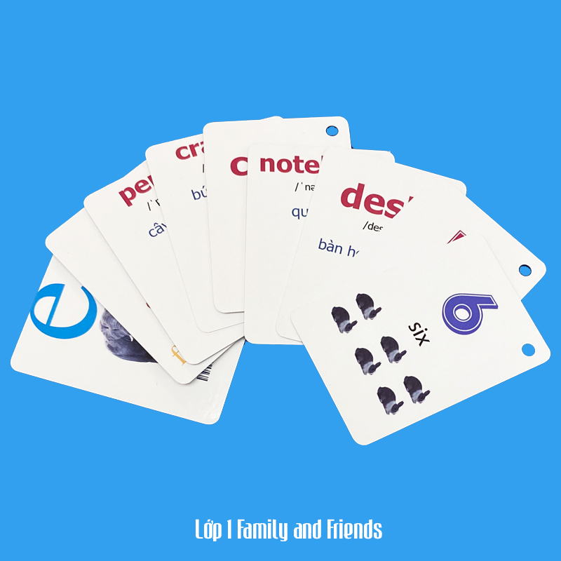 Flashcard Tiếng Anh Family and Friends lớp 1, có phát âm, hình ảnh sinh động