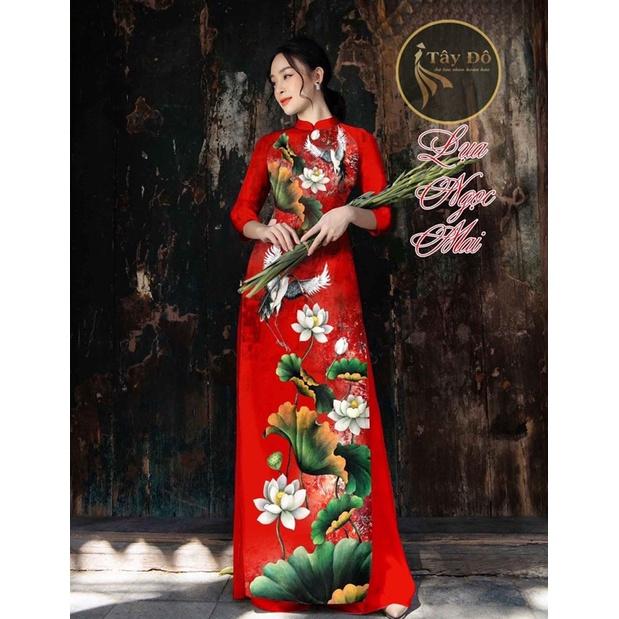 VẢI MAY ÁO DÀI CAO CẤP, THIẾT KẾ IN 2 MẶT KHÔNG RẠN CHỈ KHI MAY