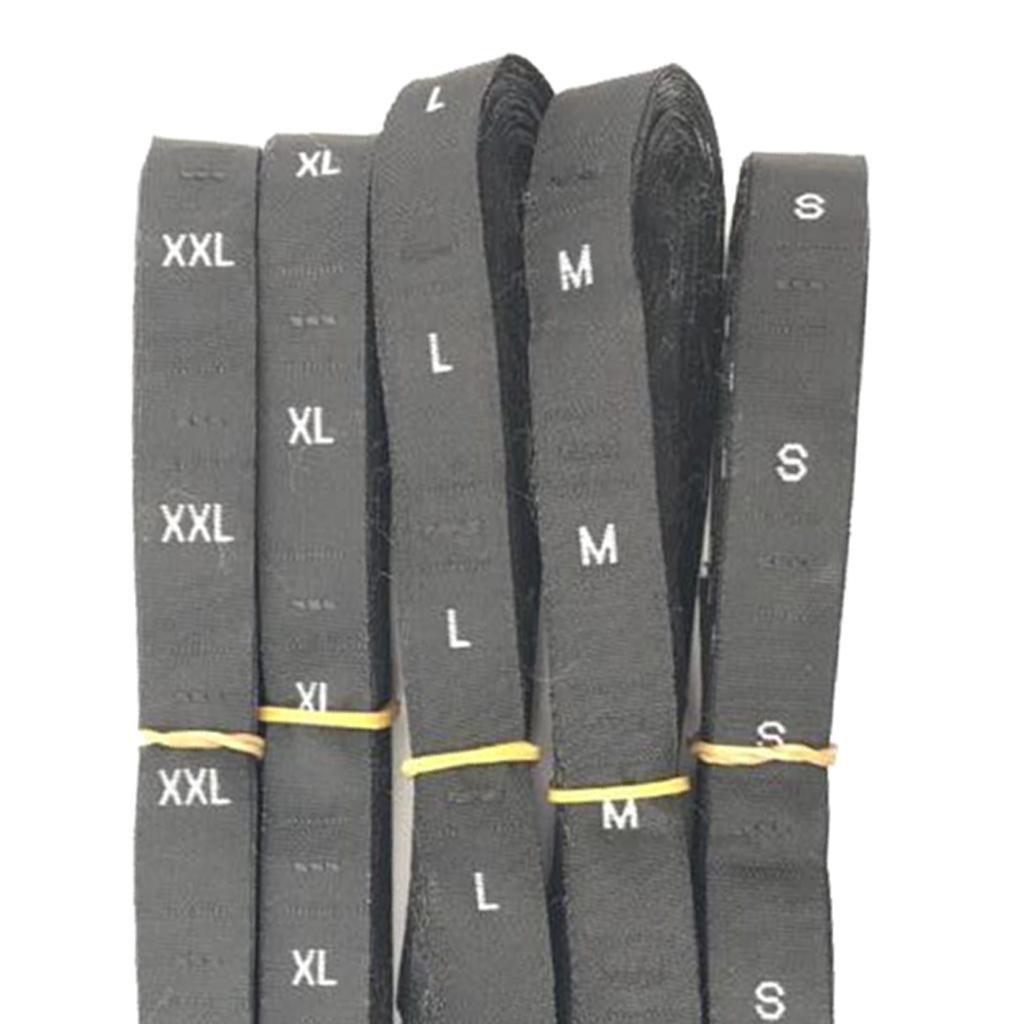 5 Cuộn 2500 Miếng Vải Quần Áo Kích Thước Nhãn Thẻ Có Thể Giặt, S M L XL XXL