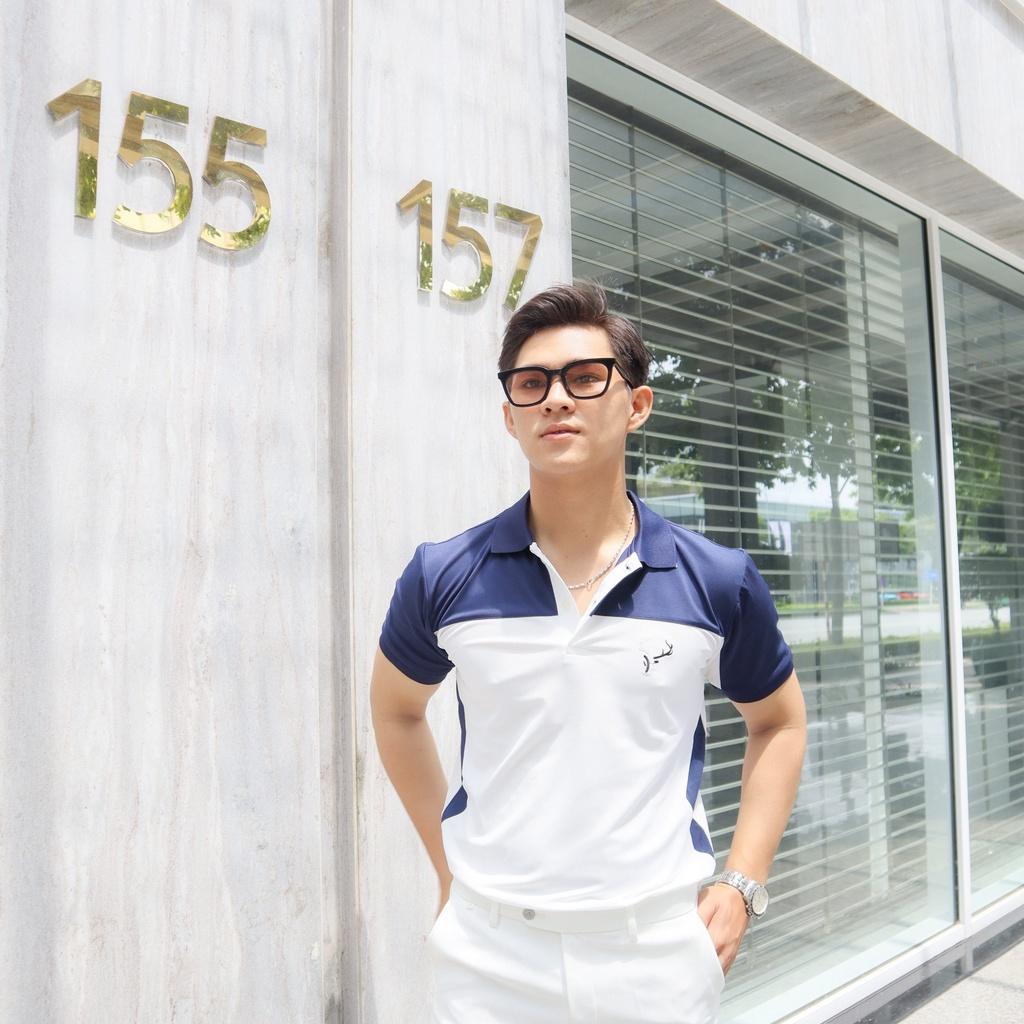 Áo thun nam POLO trơn vải cá sấu vải cotton phối màu cao cấp ngắn tay cực sang trọng