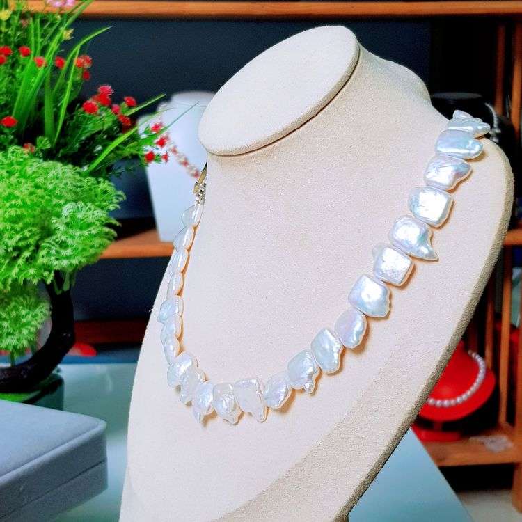 Vòng Cổ Ngọc Trai Tự Nhiên Cao Cấp - Chuỗi Đơn Hoa Baroque - Trang Sức Cô Tấm - BARON PEARL - CTJ3911 - Trắng