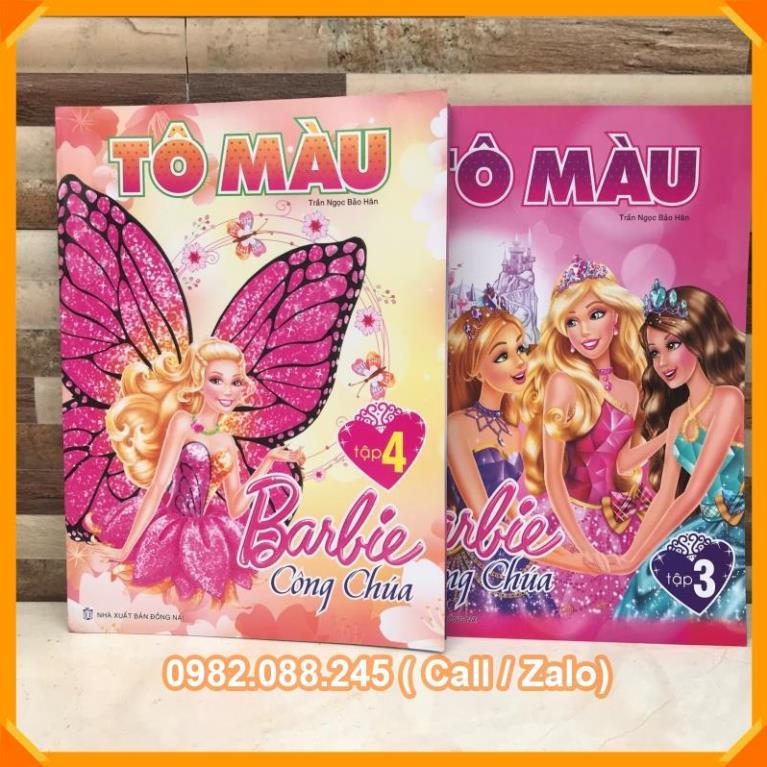 COMBO 4 VỞ BARBIE TÔ MÀU CÔNG CHÚA