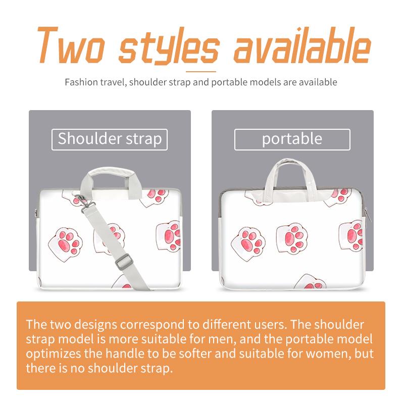 Tự Làm Hoạt Hình Túi Laptop Laptop 12 13.3 14 15.6 17.3 Inch Máy Tính Nghiêng Vai Cầm Tay Cho Macbook/dell/HP/Lenovo/Acer