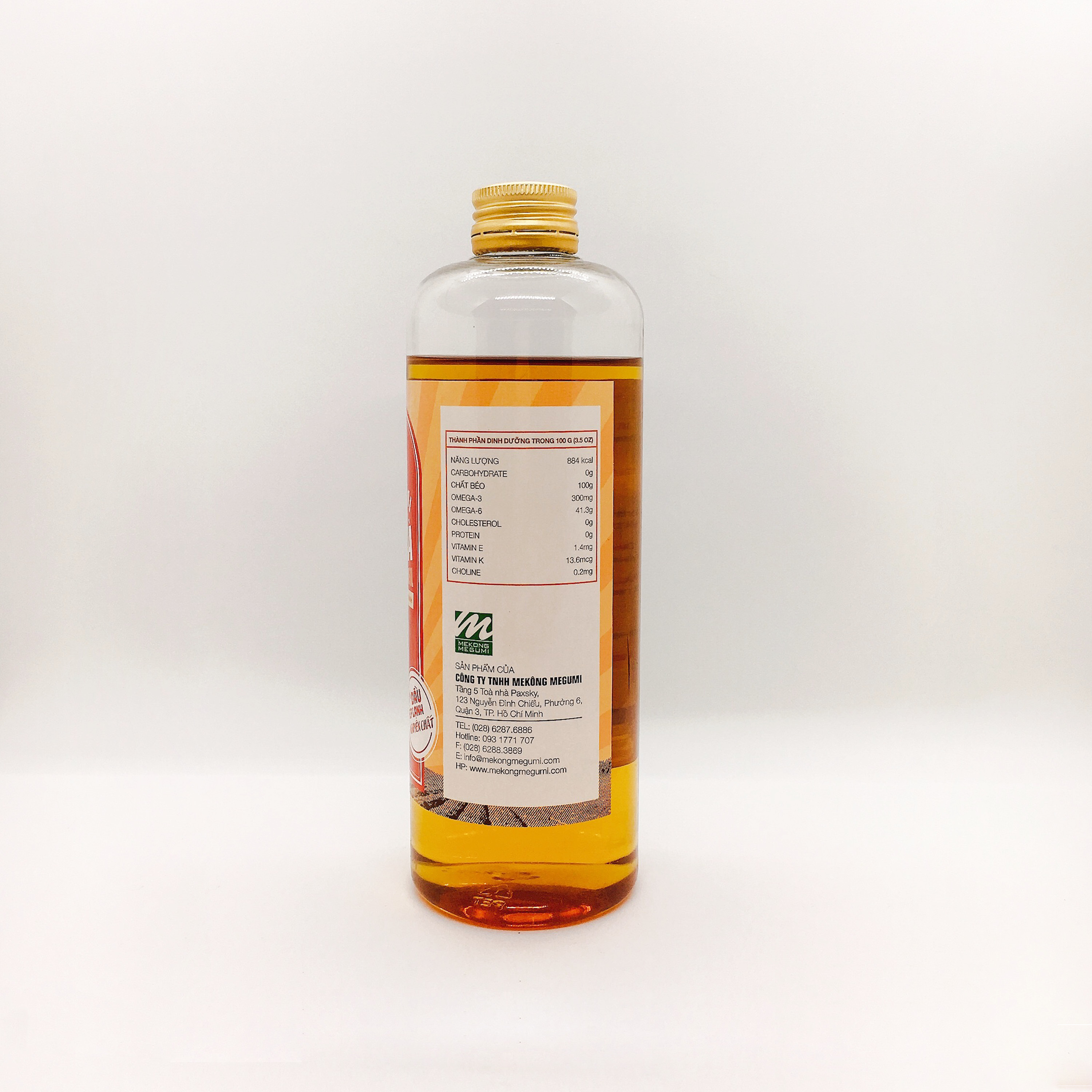 Dầu mè tươi nguyên chất ép lạnh (500ml) - Extra Virgin Sesame Oil - Mekông Megumi