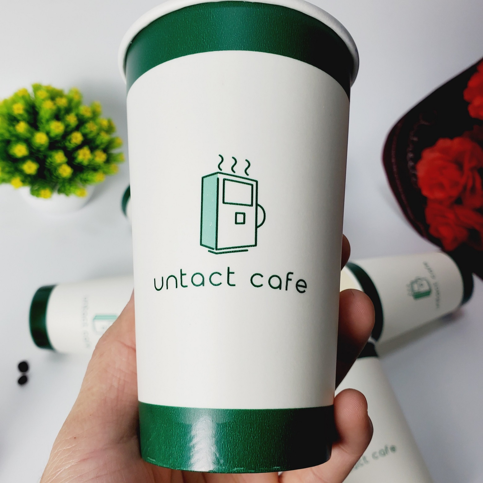 Set 50 cốc giấy cafe 480ml size 16oz siêu đẹp