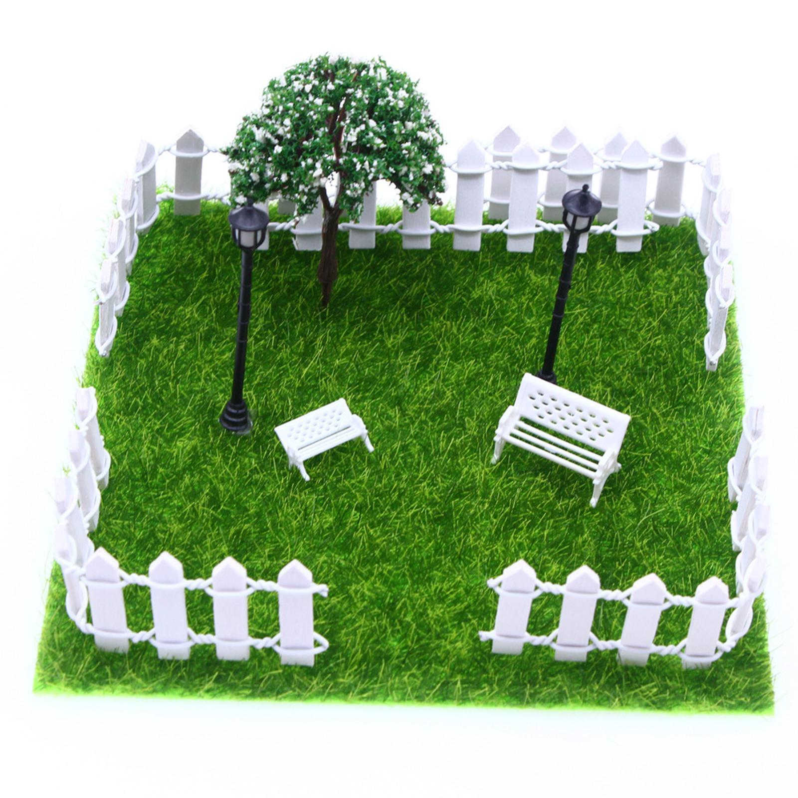1/12 Miniature Fairy Garden Ornaments Miniature Scene Model Toy Mini Artificial Grass Dollhouse Decoration Accessories for Garden Yard Decor