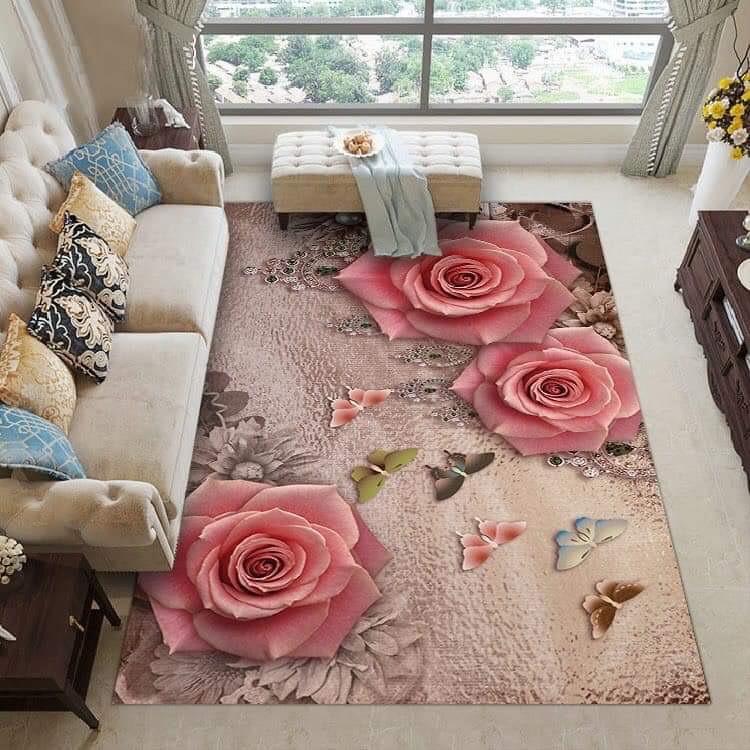 Thảm Sàn Bali Trải Sàn Trang Trí Cao Cấp 1m6 x 2m3 - Thảm Lì Bali Hàng Đẹp