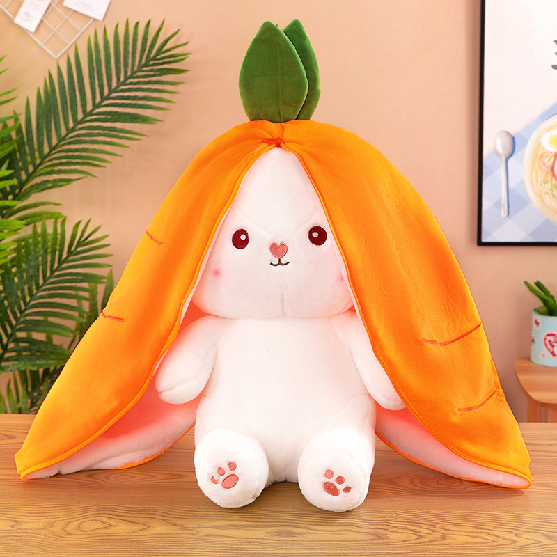 Gấu bông thỏ tai ụp, thỏ biến hình 2 trong 1 độc đáo (20cm---&gt;50cm) siêu dễ thương hot hit, thỏ trái cây biến hình hot trend
