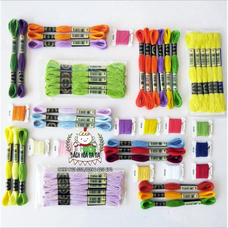 Set chỉ thêu Airo tông Cam - Cam đào / Nana Handmade DIY Thêu Tay Shop