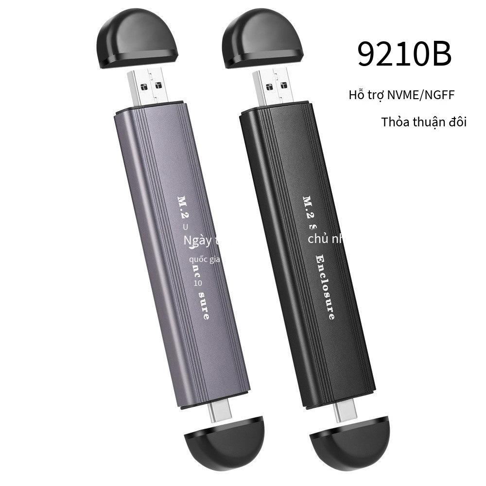 Hộp đọc trạng thái rắn M.2 phong cách mới nhất Hộp đĩa cứng giao thức kép NVMe/SATA USB3.1 máy tính hộp đĩa cứng di động m2 bên ngoài