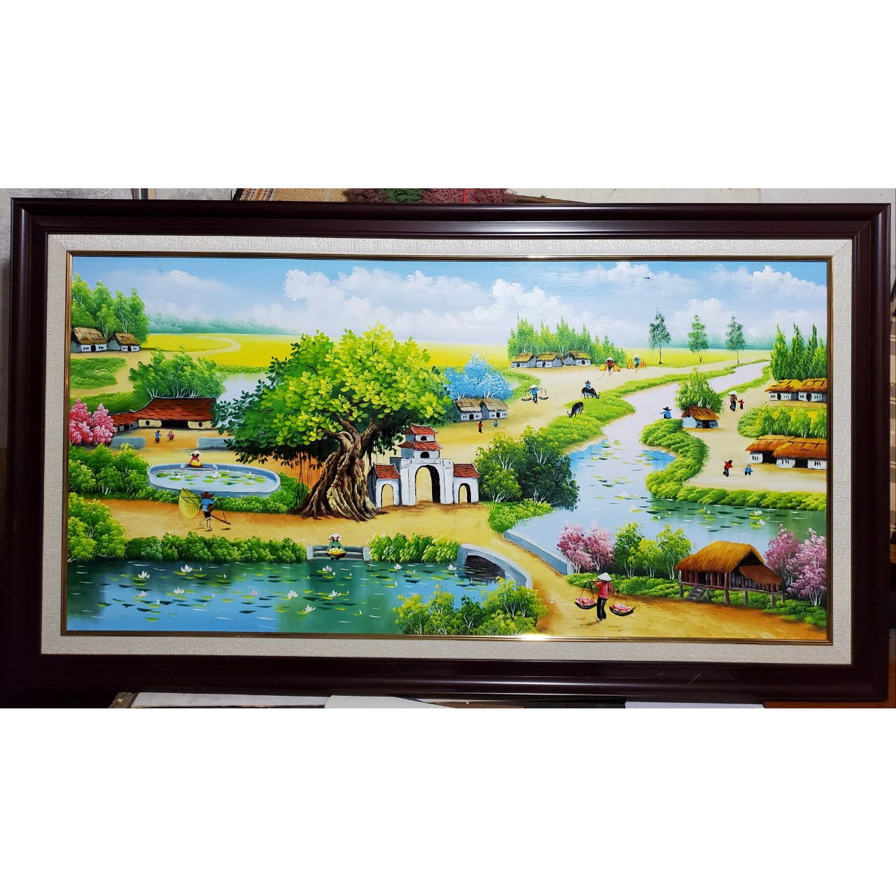 TRANH VẼ SƠN ĐÂU - PHONG CẢNH LÀNG QUÊ BẮC BỘ