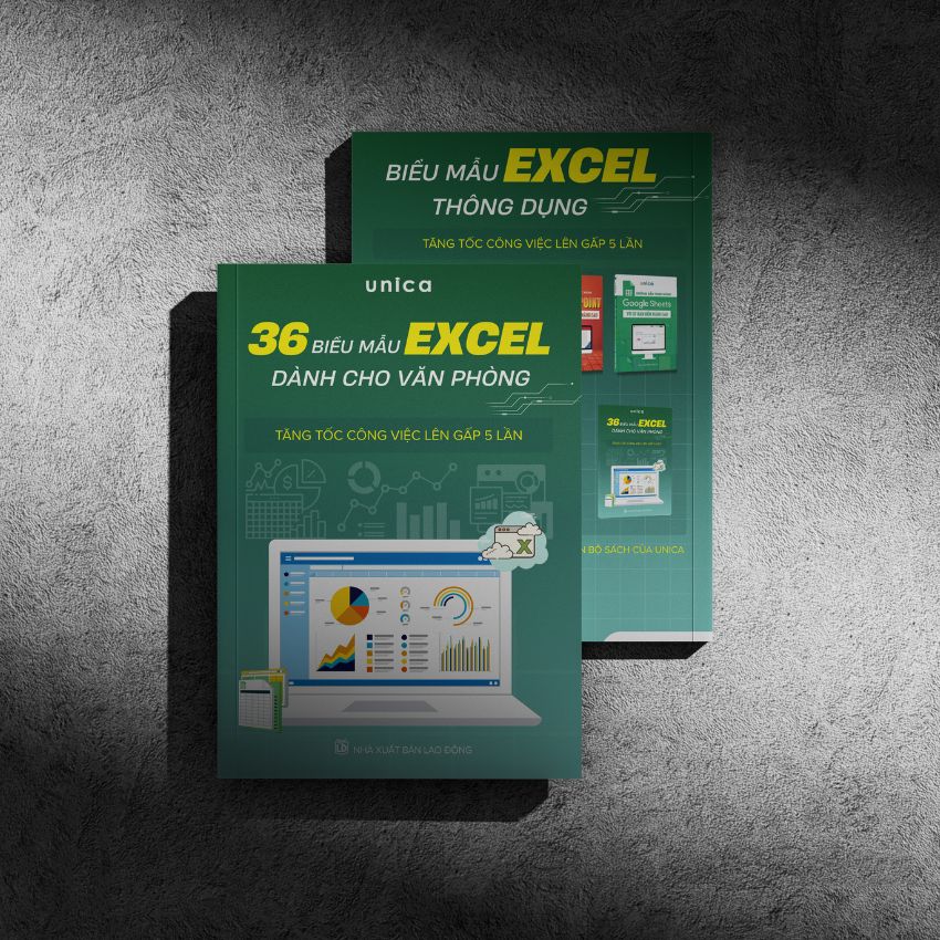 Combo 4 Sách Word - Excel - Powerpoint - 36 Biểu mẫu Excel kèm Video bài giảng &amp; Sổ tay 250 phím tắt